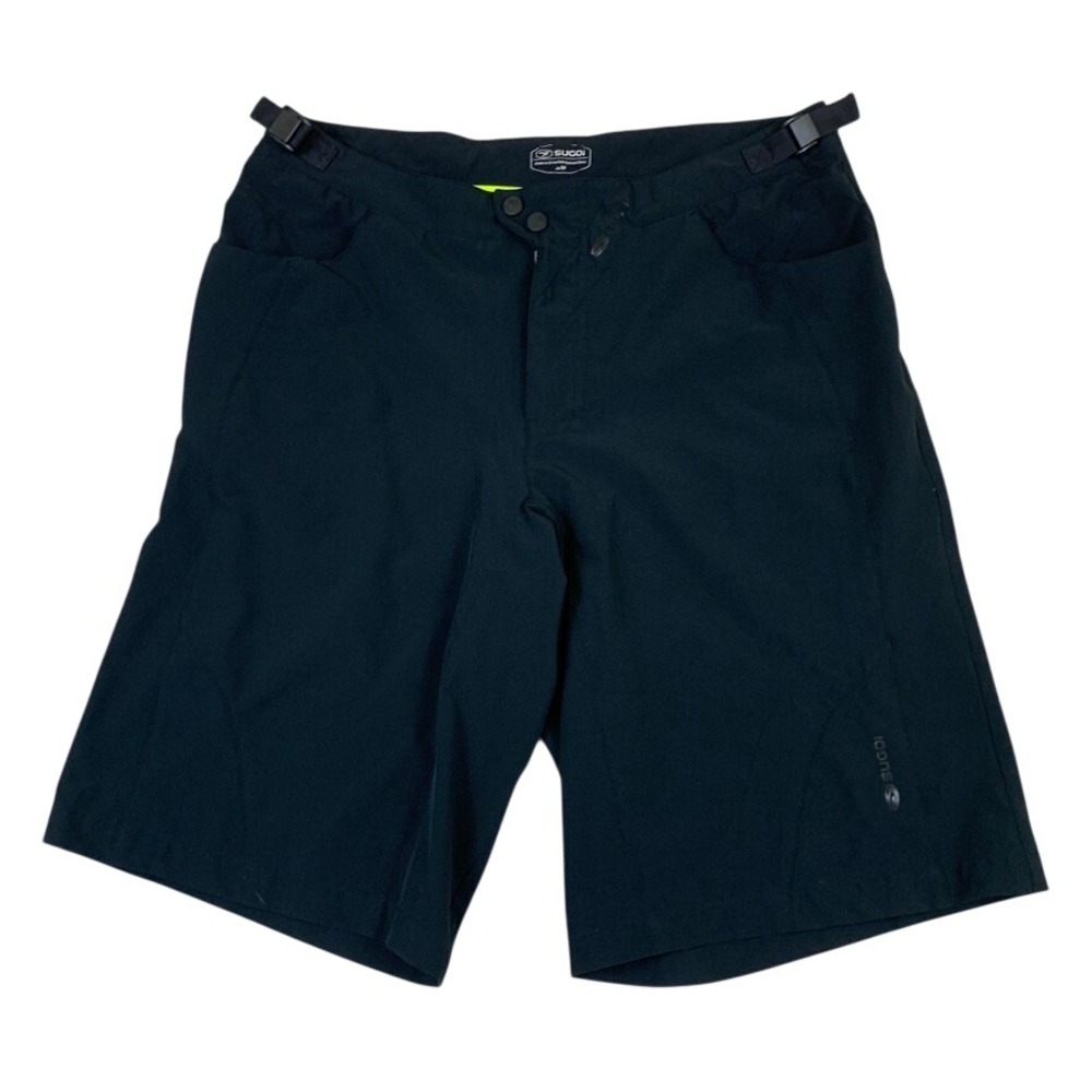 Sugoi Men Black Mountain Bike Shorts Adjustable Waist Performance Cycling Size M